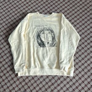 Re / Done “I just want pizza. Pizza understands me” sweatshirt crew neck